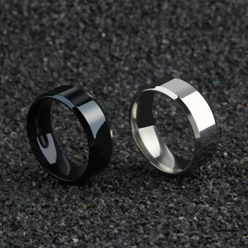2022 Fashion Charm Jewelry Ring Men Stainless Steel Black Rings for Women