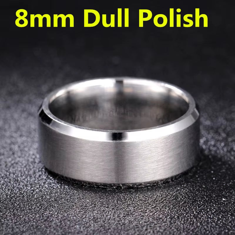 2022 Fashion Charm Jewelry Ring Men Stainless Steel Black Rings for Women