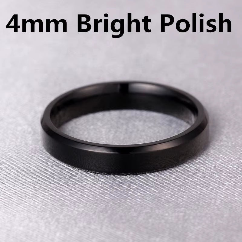 2022 Fashion Charm Jewelry Ring Men Stainless Steel Black Rings for Women