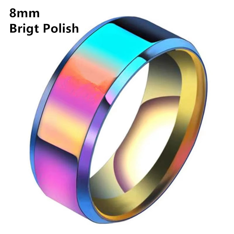 2022 Fashion Charm Jewelry Ring Men Stainless Steel Black Rings for Women