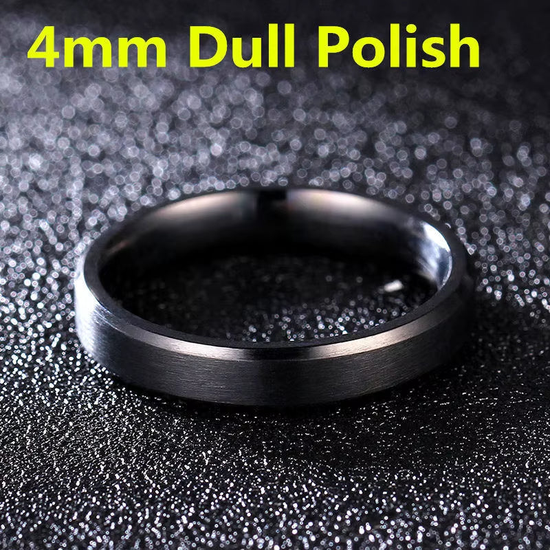 2022 Fashion Charm Jewelry Ring Men Stainless Steel Black Rings for Women