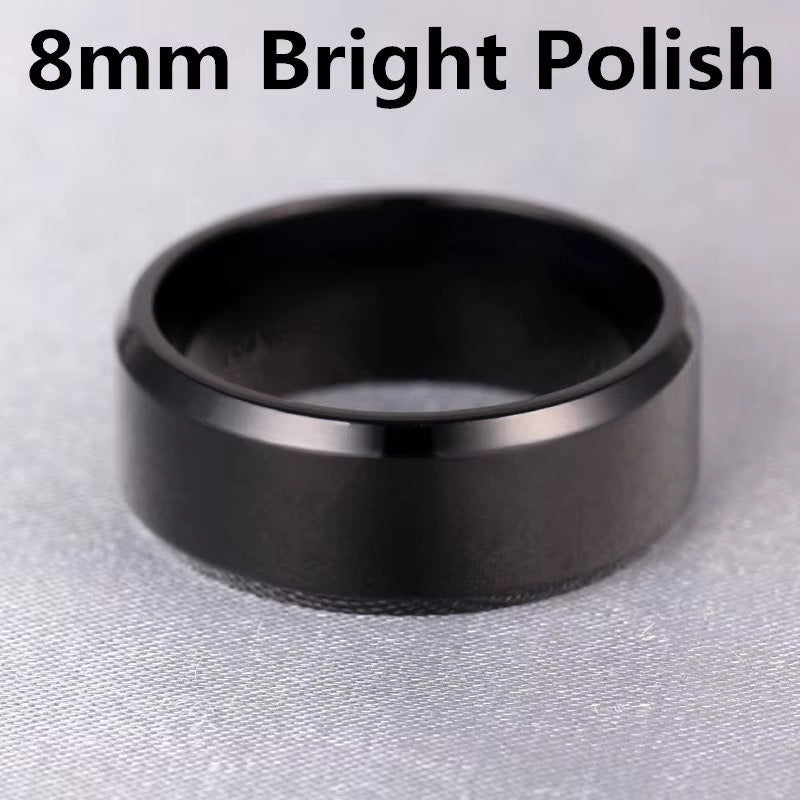 2022 Fashion Charm Jewelry Ring Men Stainless Steel Black Rings for Women