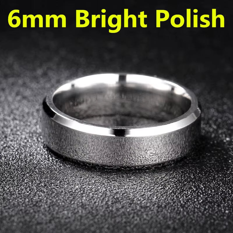 2022 Fashion Charm Jewelry Ring Men Stainless Steel Black Rings for Women
