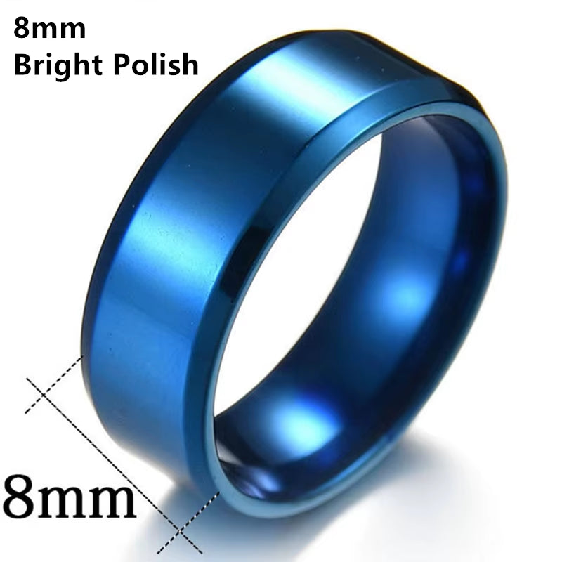 2022 Fashion Charm Jewelry Ring Men Stainless Steel Black Rings for Women