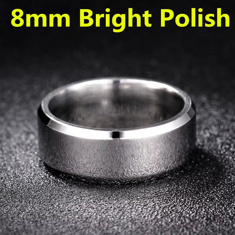 2022 Fashion Charm Jewelry Ring Men Stainless Steel Black Rings for Women