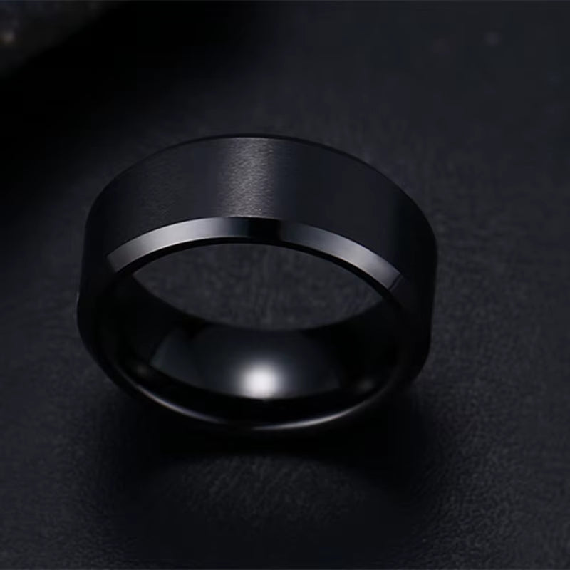 2022 Fashion Charm Jewelry Ring Men Stainless Steel Black Rings for Women