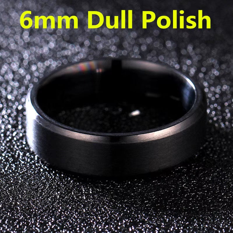 2022 Fashion Charm Jewelry Ring Men Stainless Steel Black Rings for Women