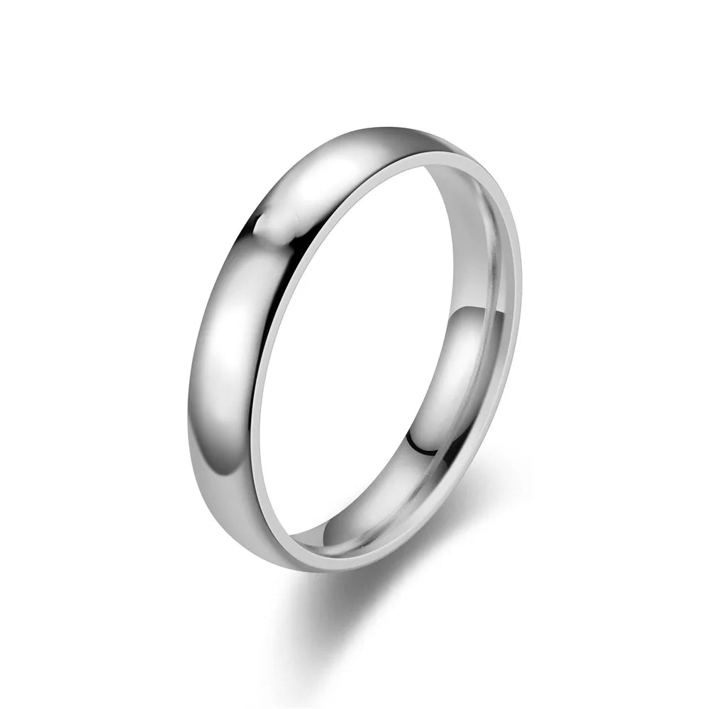New Charm Jewelry Ring for Men Women Stainless Steel Black Rings Wedding Engagement High Quality Matte Male Accessory