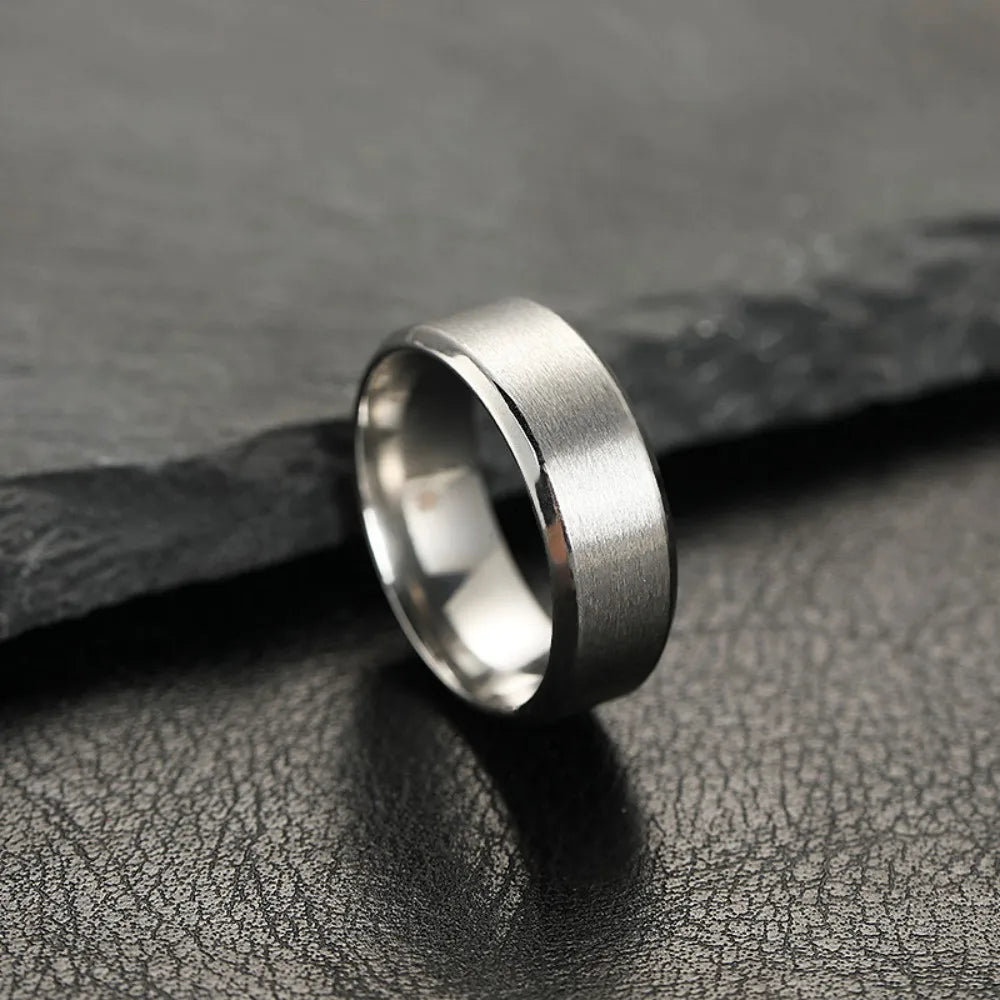 New Charm Jewelry Ring for Men Women Stainless Steel Black Rings Wedding Engagement High Quality Matte Male Accessory
