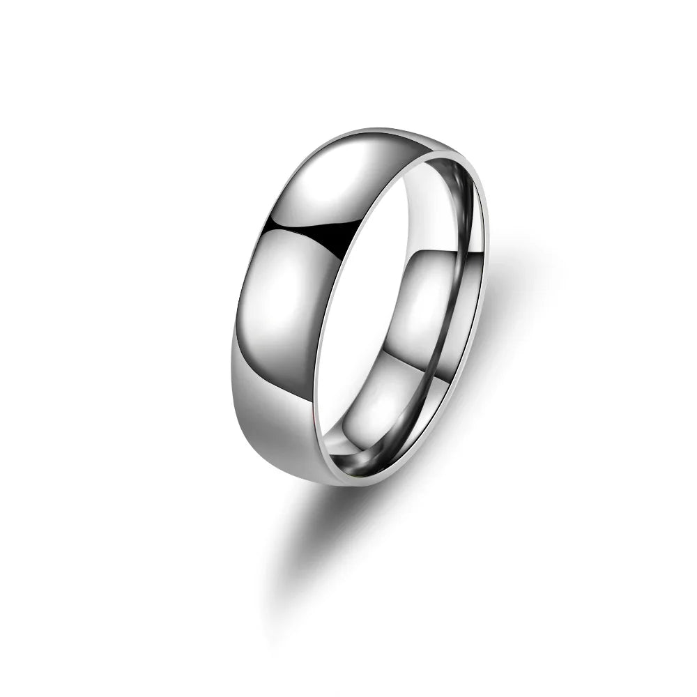 New Charm Jewelry Ring for Men Women Stainless Steel Black Rings Wedding Engagement High Quality Matte Male Accessory